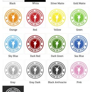 Alternative view of Michael Jackson "King of Pop" Sticker