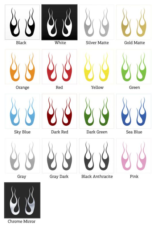 Minimalist Flame Sticker Set - Stickers Factory