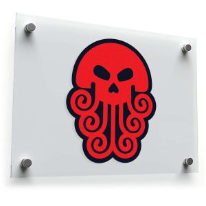 Red Skull Tentacle Sticker