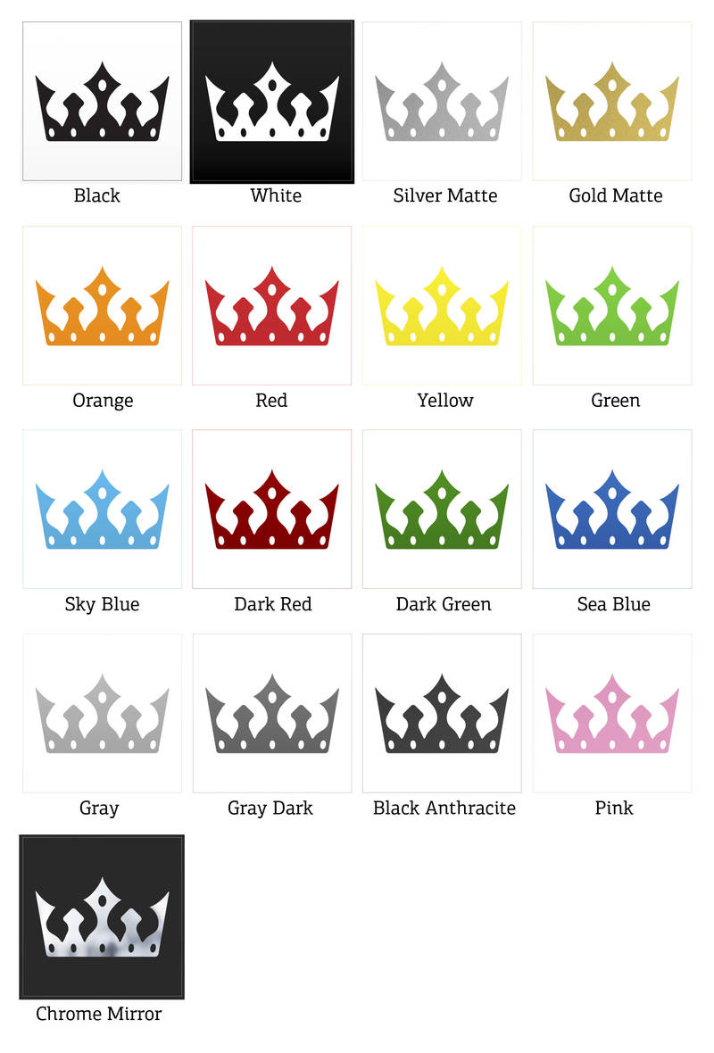 Royal Crown Silhouette Sticker 5 Royal Crown Silhouette Sticker - Image 3
