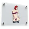 Seductive Redhead Vinyl Sticker