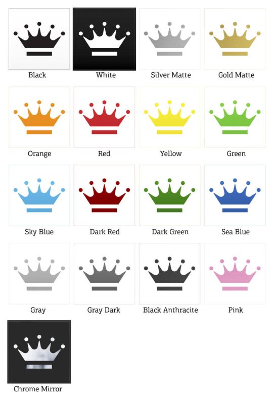 Many Crown Sticker Simple Crown Sticker - Stickers Factory
