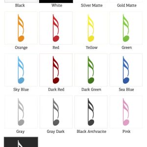 Alternative view of Sixteenth Note Music Decal