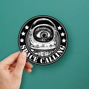 Alternative view of Space Calling Astronaut Sticker