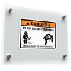 Danger Do Not Disturb the Worker Vinyl Sticker 1