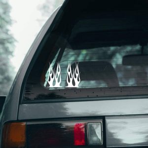Alternative view of Tall Flame Vinyl Sticker Set