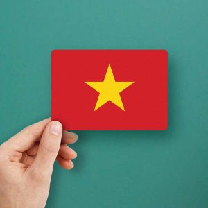 Alternative view of Vietnam Flag Sticker - Vietnamese National