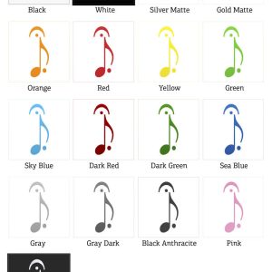 Alternative view of Whole Note Music Symbol Decal