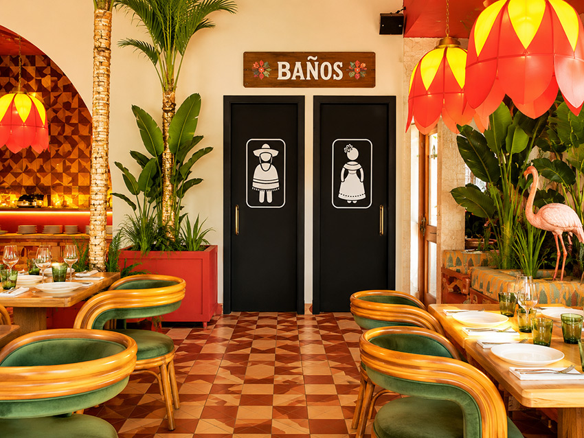 wc restroom toilette stickers applied on men and women bathroom doors